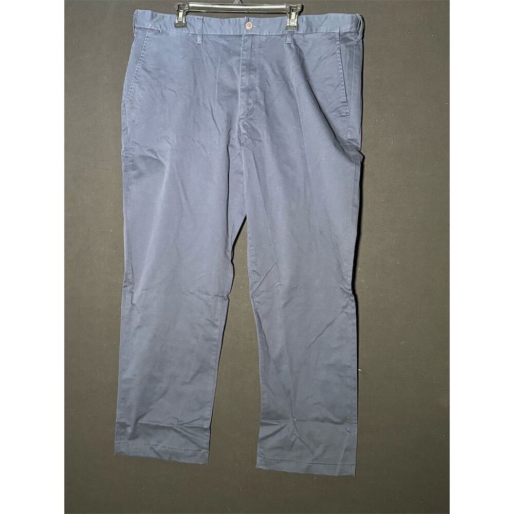 Lands' End Men's Chino Pants Traditional Fit Navy Blue Size 42 x 31